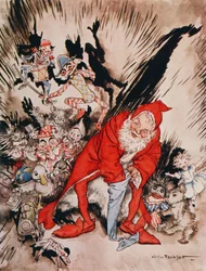 Weihnachtsillustrationen aus „Die Nacht vor Weihnachten“ von Clement C. Moore, 1931